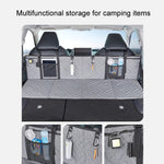 Car Camping Bed Folding Board SUV Rear Row Extension Board For Tesla, Gray, Black, Gray Embossed, Black Embossed
