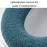 Universal Knitted Washable Toilet Pad Home Thickened Warm Toilet Cover, With Handle Pink, With Handle Gray, With Handle Blue, Flat Pink, Flat Gray, Flat Blue