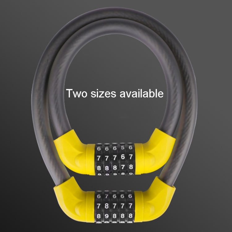 Bicycle And Electrical Vehicle 5-Digit Combination Lock Safety Anti-Theft Cycling Lock, 40 x 1.72cm, 57 x 1.72cm