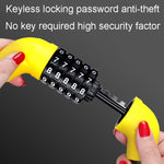 Bicycle And Electrical Vehicle 5-Digit Combination Lock Safety Anti-Theft Cycling Lock, 40 x 1.72cm, 57 x 1.72cm