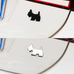 Cute Pet Dog Car Decal Puppy Metal Vehicle Emblem Decorative Stickers