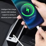 Car Seat Gap Storage Box with 2 USB Charging Port, Principal Driver Silver, Co-pilot Silver, Principal Driver Red, Co-pilot Red, Principal Driver Gray, Co-pilot Gray