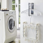 Wall Mounted Metal Clothes Hanger Storage Rack Multifunctional Shelf for Closet