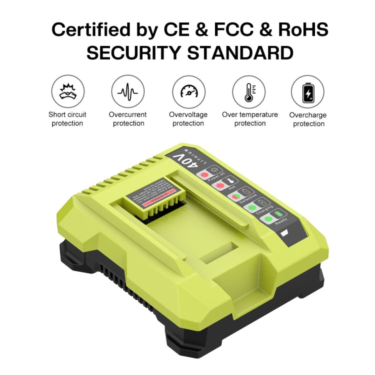 36-40V Tool Cutting Machine Battery Charger, For RYOBI PO401 / PO403 / PO400, US, EU, UK, AU