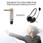 Zinc Alloy L-Shaped 90 Degree 3.5mm Stereo Headset Wire Welding Plug, Zinc Alloy