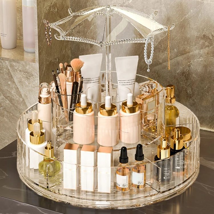 Cosmetic Storage Box Large Capacity Rotating Brush Tube