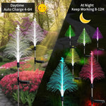 Christmas Tree Solar Light Outdoor Atmosphere Lighting Outdoor Waterproof Glowing Festival Decorative Lamp, Star Moon Transparent