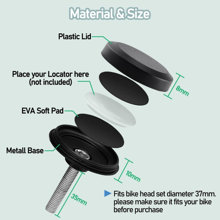 For AirTag 2nd Gen / AirTag 1st Gen Tracker Case Bicycle Hidden Headset Mount Anti-Theft Bike Locator Bracket Holder, Round, Beer Cover