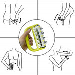 Handheld Curved Five-row Iron Column Roller Soothing Massager