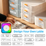 RGB Light Portable Mini Bluetooth Printer Inkless Document Label Printer, with 1-Roll Paper, with 5-Rolls Paper, with 5-Rolls Stickers, with 5 Paper+5 Stickers+3 Color Paper