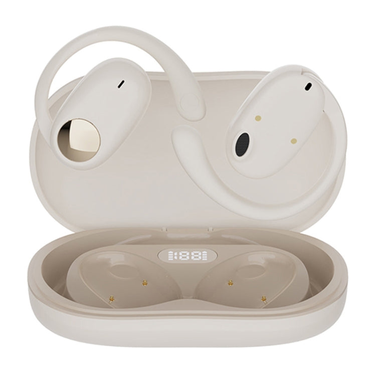 JS911 OWS Ear-mounted Dual-mic Call Noise Reduction LED Digital Display Bluetooth Earphones