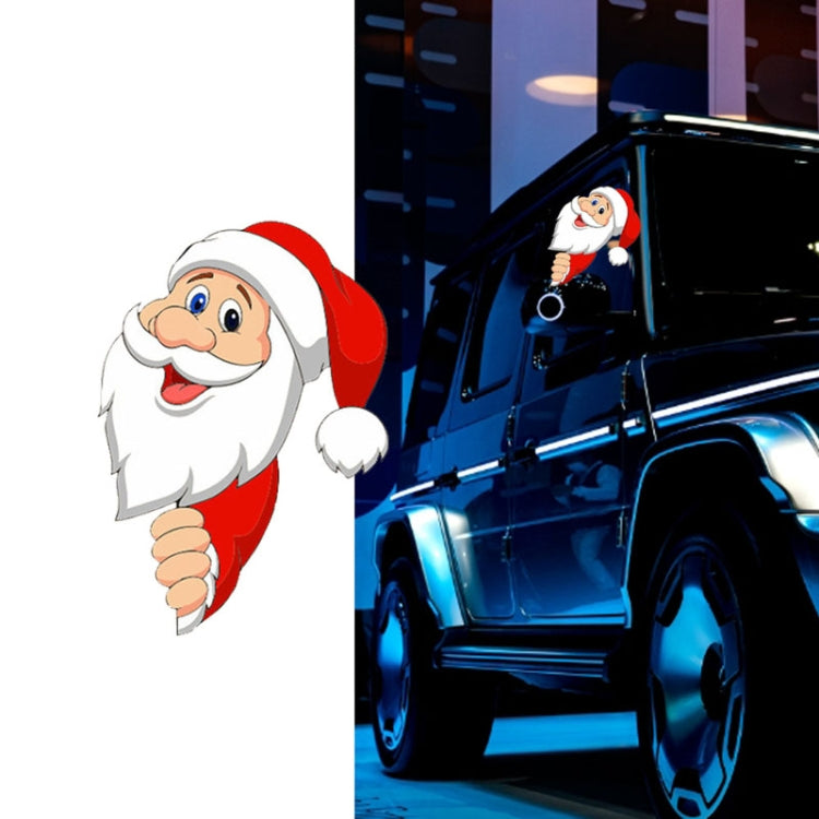 Santa Claus Elk Car Window Decorative Stickers Car Side Window Bumper Decal, A Model 13 x 9cm, A Model 20 x 14cm, B Model 13 x 11cm, B Model 20 x 17cm, C Model 13 x 10cm, C Model 20 x 16cm