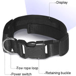 LED Display Pet Collar Rechargeable High Visibility DIY Single Color Collar