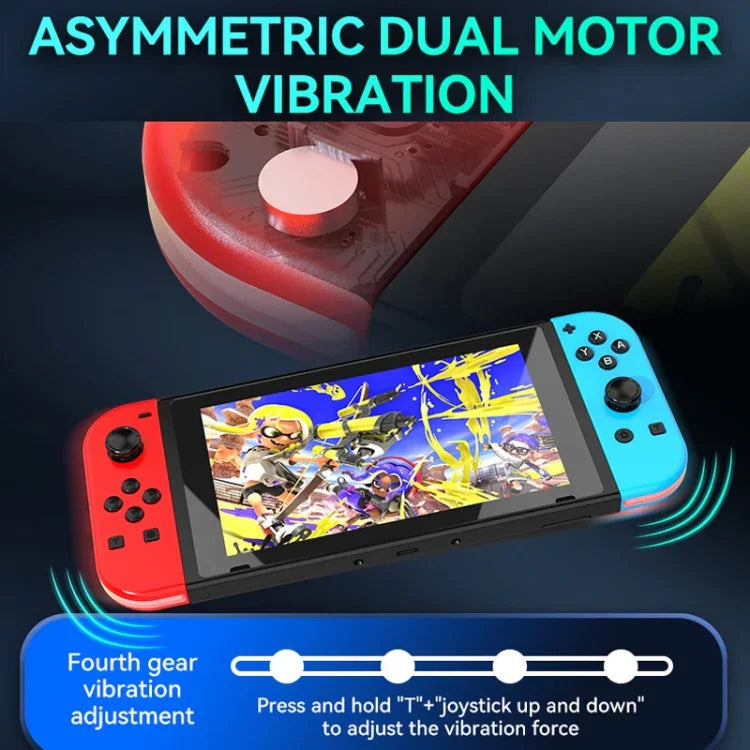 JOY-02 Gaming Left And Right Handle With RGB Lights Body Feel Bluetooth Gamepad For Switch / Switch OLED / Switch Pro / Switch Lite / Switch Joycon, Blue Red, Green Blue, White