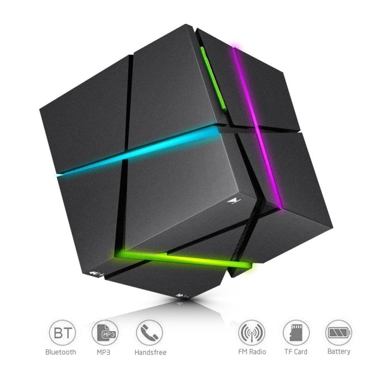 Qone Cube AI Smart Voice-Controlled Bluetooth Speaker RGB Light Mini Wireless Audio, AI Voice-Controlled (Black), AI Voice-Controlled (White), AI Voice-Controlled (Blue), AI Voice-Controlled (Pink)