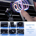 For iPhone Magsafe Magnetic Car Wireless Charger Phone Holder Light Emitting Wireless Charger, Ice Blue Breathe Light, Pickup RGB Light