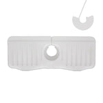 Bathroom Kitchen Silicone Faucet Anti-Splash Drain Mat, White, Grey, Black, White+Waterproof Edge, Gray+Waterproof Edge, Black+Waterproof Edge