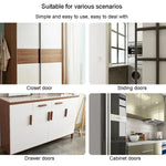90 Degree No-Punch Invisible Door Suction Thin Section Wardrobe Sliding Door Magnetic Suction, Silver, Black