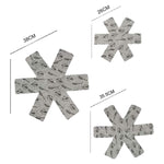 Anti-Scald Heat Insulation Felt Pot Mat Non-Woven Pot Bottom Protector Pads, 3pcs /Set 26+35.5+38cm