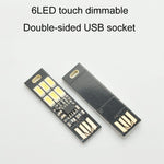 6LED Tactile Dimmable Emergency Lights USB Light Piece Mobile Power Supply Lantern