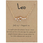 12 Zodiac Signs With Diamonds Necklace Card Rhinestones Collarbone Chain Pendant, Scorpio Golden, Sagittarius Golden, Capricorn Golden, Taurus Golden, Pisces Golden, Leo Golden, Libra Golden, Cancer Golden, Aquarius Golden, Virgo Golden, Aries Golden  ...