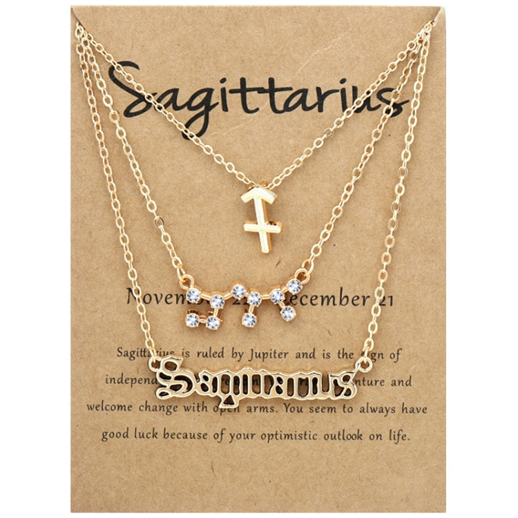 3 In 1 12 Zodiac Signs Necklace Set Retro Alphabet Symbols With Diamonds Jewelry Set, Scorpion Golden, Sagittarius Golden, Capricorn Golden, Taurus Golden, Pisces Golden, Leo Golden, Libra Golden, Cancer Golden, Aquarius Golden, Virgo Golden, Aries Gol...