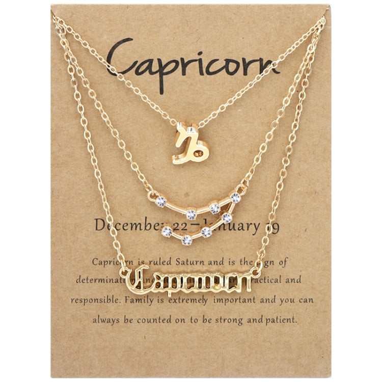 3 In 1 12 Zodiac Signs Necklace Set Retro Alphabet Symbols With Diamonds Jewelry Set, Scorpion Golden, Sagittarius Golden, Capricorn Golden, Taurus Golden, Pisces Golden, Leo Golden, Libra Golden, Cancer Golden, Aquarius Golden, Virgo Golden, Aries Gol...