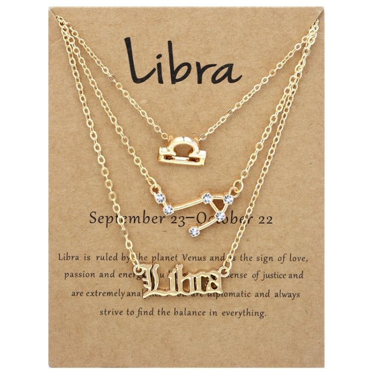 3 In 1 12 Zodiac Signs Necklace Set Retro Alphabet Symbols With Diamonds Jewelry Set, Scorpion Golden, Sagittarius Golden, Capricorn Golden, Taurus Golden, Pisces Golden, Leo Golden, Libra Golden, Cancer Golden, Aquarius Golden, Virgo Golden, Aries Gol...
