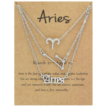 3 In 1 12 Zodiac Signs Necklace Set Retro Alphabet Symbols With Diamonds Jewelry Set, Scorpion Golden, Sagittarius Golden, Capricorn Golden, Taurus Golden, Pisces Golden, Leo Golden, Libra Golden, Cancer Golden, Aquarius Golden, Virgo Golden, Aries Gol...