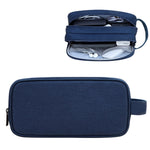 SM09 Double-layer Large Capacity Digital Accessories Storage Bag, Gray, Black, Navy Blue, Dark Gray