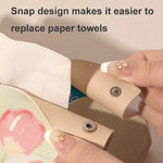 Oil Printed Leather Tissue Box Living Room Decorative Tissue Storage Bag, Yellow Sunflower