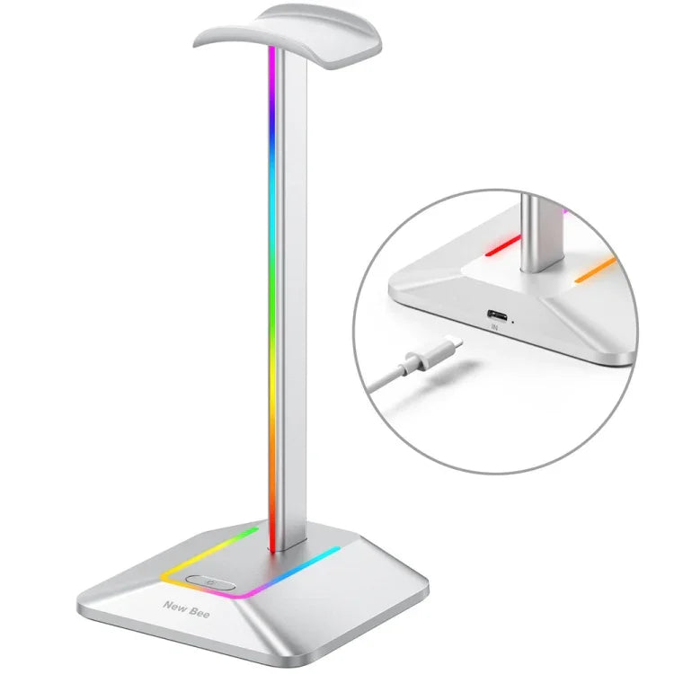 New Bee Dual Output Colorful Headset Display Rack HUB Expansion Headphone Holder, Z8 Black, Z8 Silver, Z9 Without Extended Interface Black, Z9 Without Extended Interface Silver