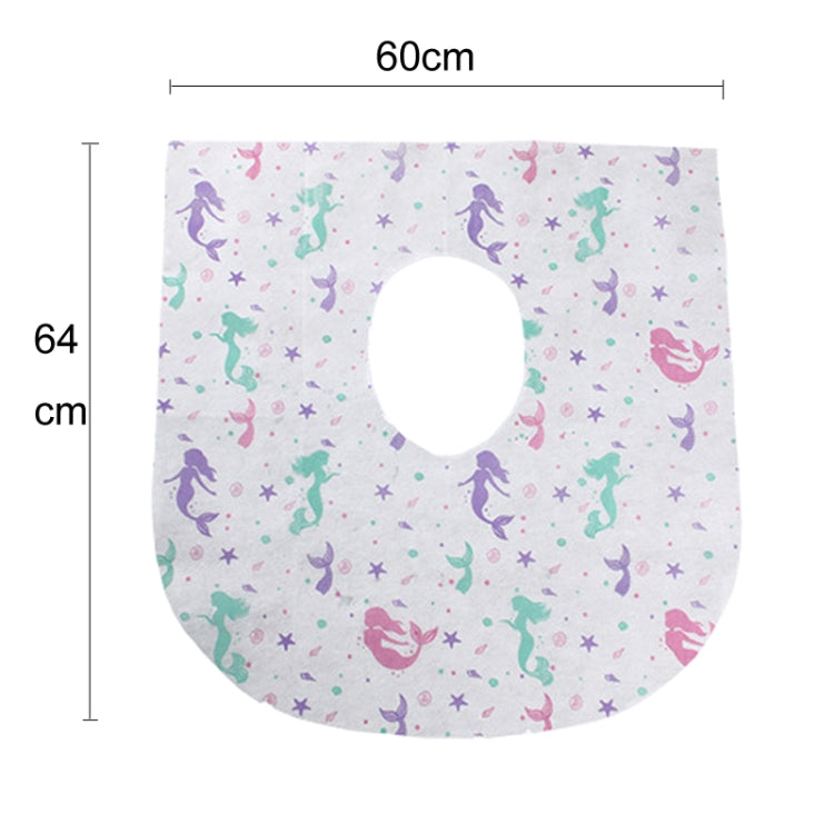 5pcs Disposable Nonwoven Toilet Pad Portable Hotel And Traveling Cartoon Universal Cushion, Dinosaur, Mermaid