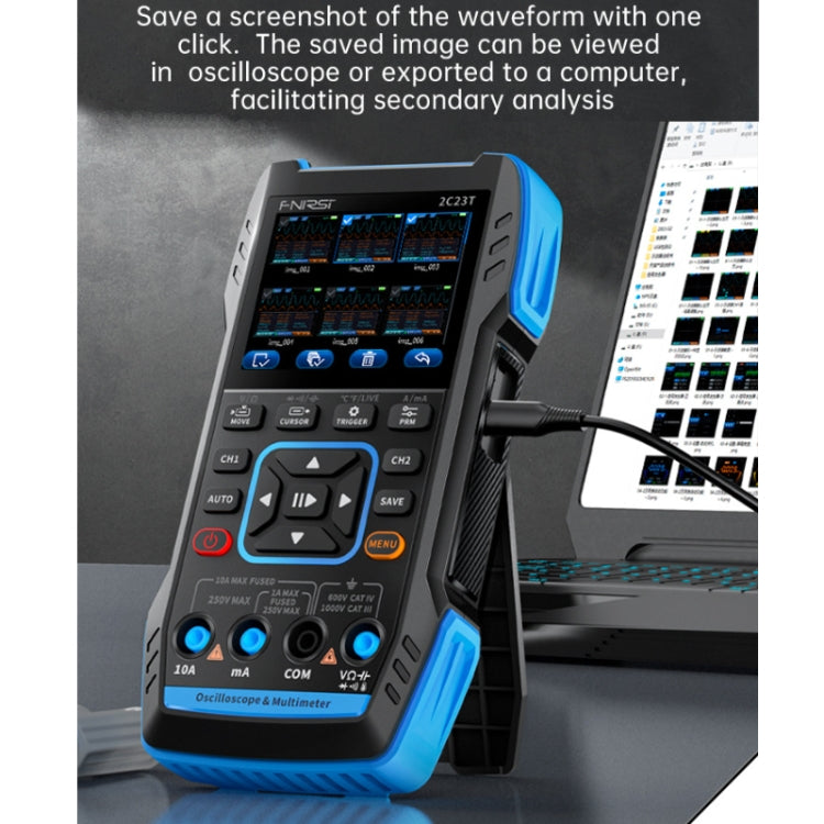 FNIRSI 3 In 1 Handheld Digital Oscilloscope Dual-Channel Multimeter, 2C23T Standard, 2C23T Upgrade