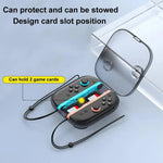 For Nintendo Switch 2 Joy-Con Crystal Storage Case Organizer Anti-Scratch Travel Box With 2 Game Card Slots, Handle case Clear White, Handle case Clear Black