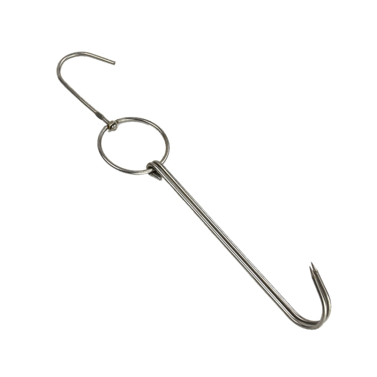 Stainless Steel Double Ring Duck Cooker Hanger Outdoor Barbecue Hanging Hook Stand, 3 Centi Small Ring 23cm, 3 Centi Small Wax Ring 24.5cm, 3 Centi Large Wax Ring 33cm, 3 Centi Medium Wax Ring 29cm, 4 Centi  Steel Thick Short 24cm                      ...