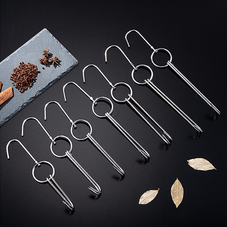 Stainless Steel Double Ring Duck Cooker Hanger Outdoor Barbecue Hanging Hook Stand, 3 Centi Small Ring 23cm, 3 Centi Small Wax Ring 24.5cm, 3 Centi Large Wax Ring 33cm, 3 Centi Medium Wax Ring 29cm, 4 Centi  Steel Thick Short 24cm                      ...