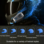 Motorcycle Helmet Bluetooth 5.0 Stereo Music Cycling Headphones, V10