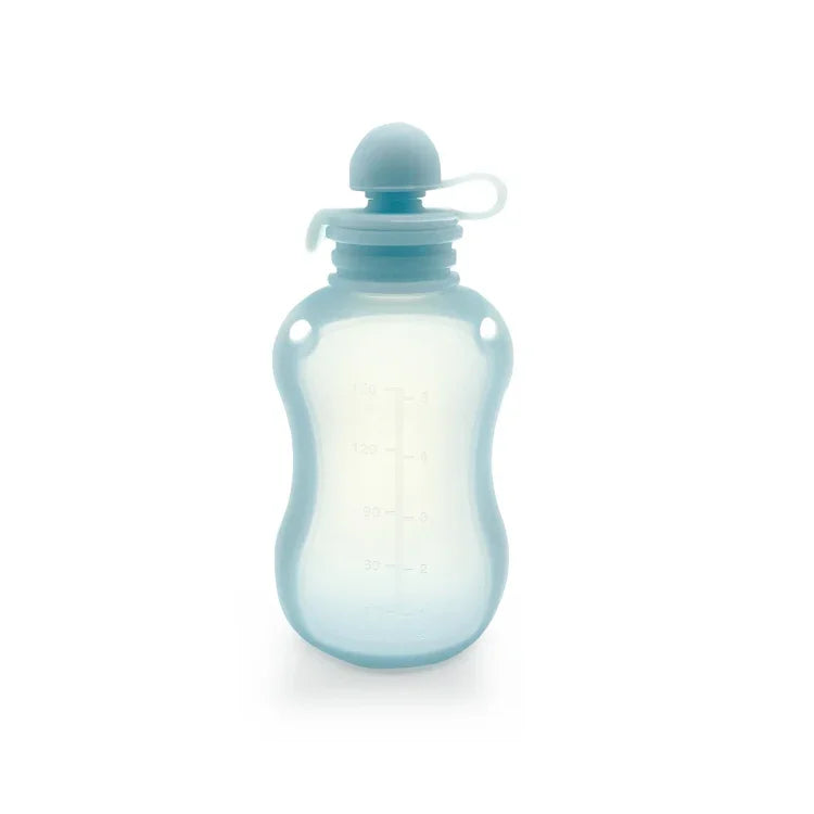 150ml Reusable Silicone Baby Food Pouches Refillable Squeeze Storage Containers, 150ml  Blue, 150ml Pink, 150ml Beige