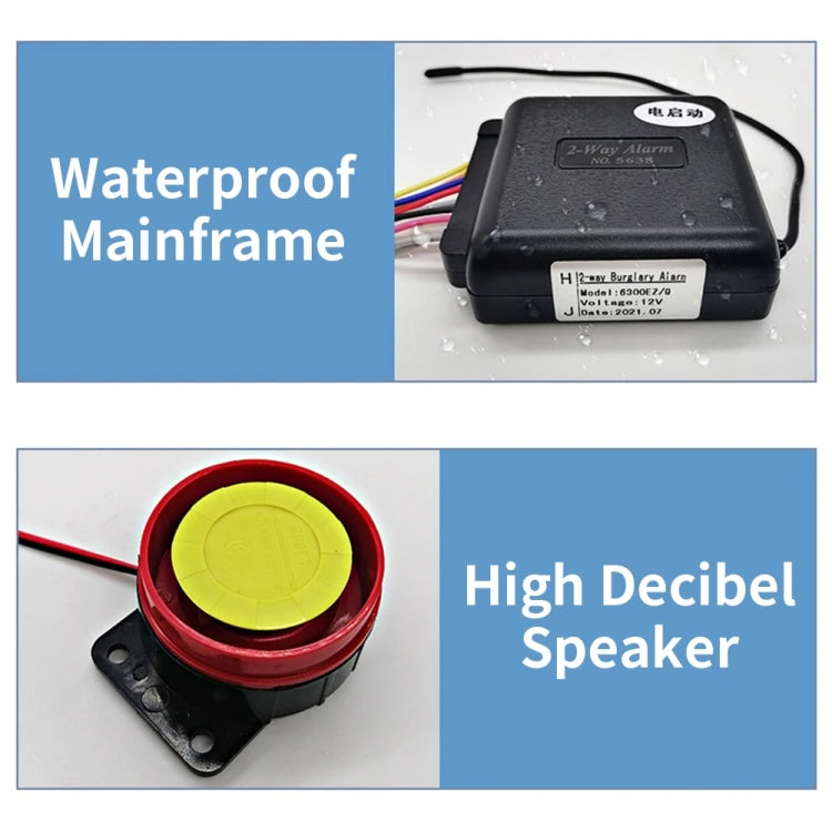 Two-Way Dual Remote Control Vibration Motorcycle Anti-Theft Device, YL-B011