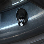 2pcs Auto Tire Laser Skull Valve Cap