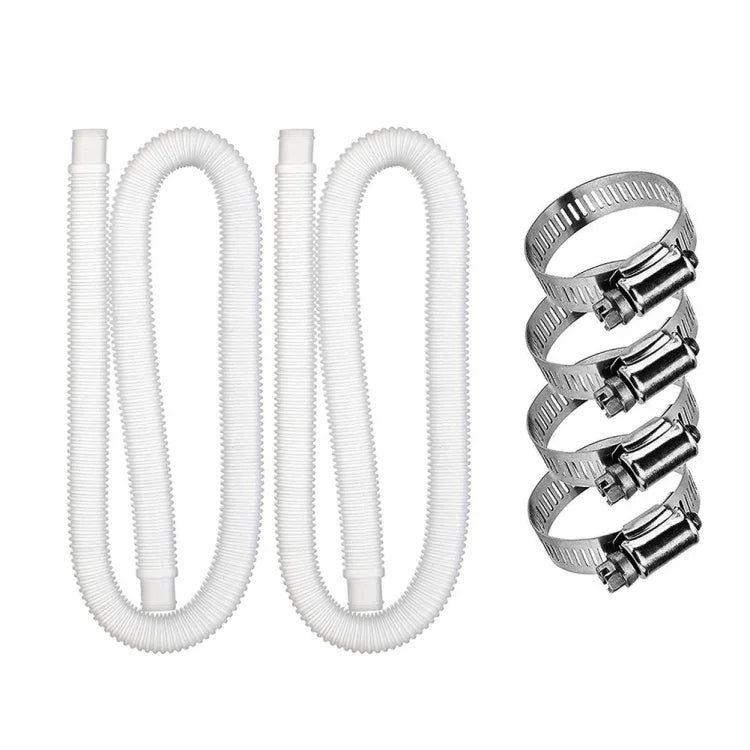 For Intex Swimming Pool Filter Pump Replacement, 1 Hose 2 Clamps, 2 Hoses 4 Clamps, 1 Hose 2 Clamps Blue, 2 Hoses 4 Clamps Blue