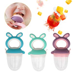 Baby Pacifier Fruit And Vegetable Auxiliary Feeder Baby Bites Feeder Nipples, Large Blue, Medium Blue, Small Blue, Large Green, Medium Green, Small Green, Large Purple, Medium Purple, Small Purple