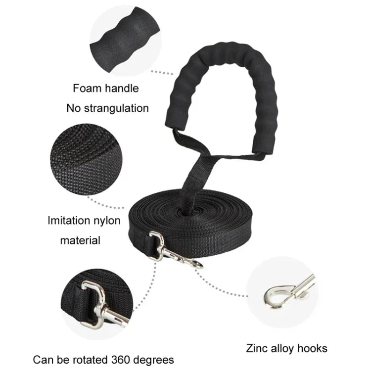Pet Tracking Dog Collar Leash Dog Training Lengthened Traction Leash, 2.5cm x 3m, 2.5cm x 5m, 2.5cm x 10m, 2.5cm x 15m, 2.5cm x 20m, 2.5cm x 30m
