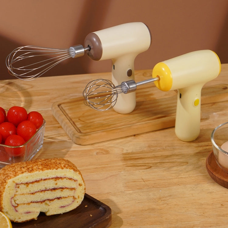 Wireless Mini Handheld Multi-Function Electric Stirring Mixer, Single Stick Khaki, Single Stick Beige, Double Stick Khaki, Double Stick Beige