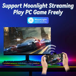 ANBERNIC RG556 Handheld Game Console Android 13 System 5.48-Inch AMOLED Screen WIFI Bluetooth Game Player, 128GB+128GB, 128GB+256GB