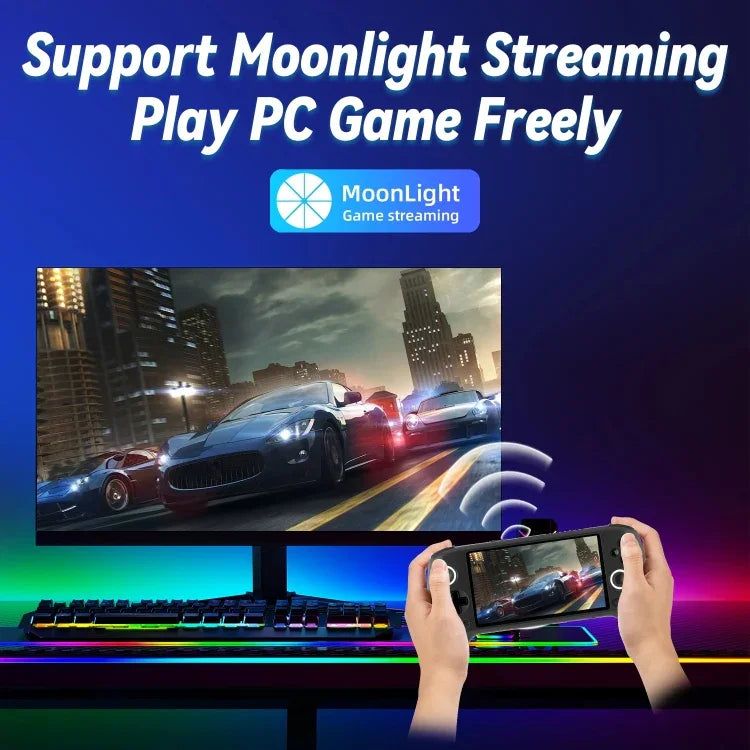 ANBERNIC RG556 Handheld Game Console Android 13 System 5.48-Inch AMOLED Screen WIFI Bluetooth Game Player, 128GB+128GB, 128GB+256GB