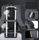 Large Capacity Password Lock Anti-Theft Laptop Backpack With USB Port, 16 inch