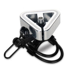 N+1 Mountain Bike Bell Universal Triangle Copper Bell, Clip Ring Silver, Rubber Band Black, Rubber Band Silver