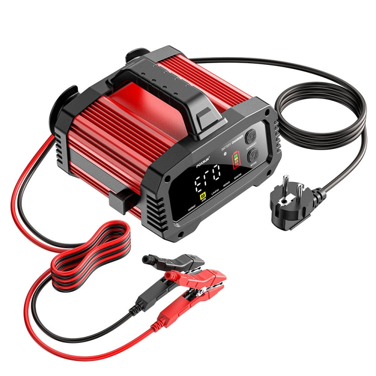 FOXSUR 25A 12V/24V Portable High-Power Car Ship Motorcycle Charger, US Plug, EU Plug, UK Plug, AU Plug, JP Plug